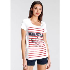 DELMAO Print-Shirt, mit sportivem großen Marken-Logodruck - NEUE MARKE