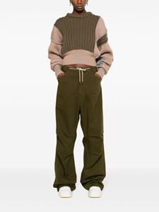 DARKPARK drawstring-waistband cotton trousers - Groen
