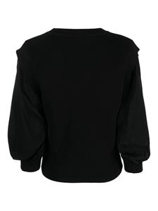 DKNY long-sleeve fine-ribbed jumper - Zwart