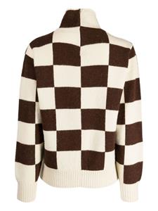 Undercover high-neck intarsia-knit jumper - Beige