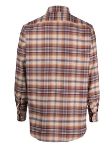 Aries plaid-check flannel shirt - Oranje