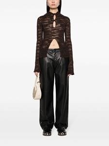 Rag & bone Sid faux leather wide-leg trousers - Zwart