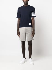 Thom Browne T-shirt met vier strepen - Blauw