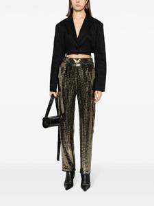 Forte Forte high-waist tapered metallic trousers - Goud