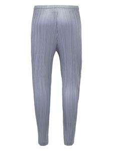 Pleats Please Issey Miyake plissé-effect elasticated-waist trousers - Grijs