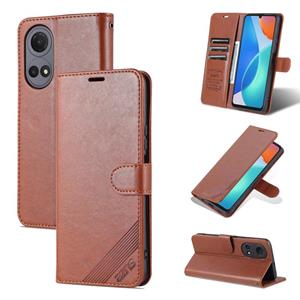 Want Honor Play 30 Plus Azns Sheepskin Texture Flip Leather Telefoon Case (Brown)