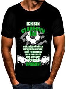 Shirtbude Gladbach  Fußball Football Print Shirt
