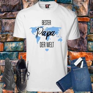 Shirtbude bester Papa der Welt Herrentag Vatertag Tshirt