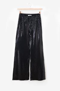 Sissy-Boy Zwarte wide leg broek met pailletten