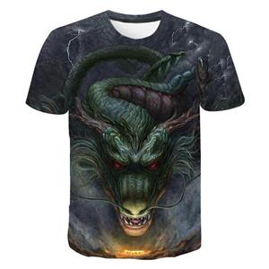 Exclusive 3D T-shirt 3D Trendy Dragon Pattern Printed Men's T Shirt Round Neck Loose Tops Breathable Comfortable Summer  Oversized Graphic T Shirts