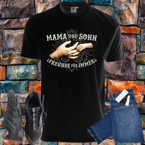 Shirtbude mama und sohn freunde für immer familien print tshirt