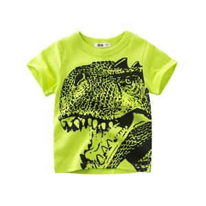 Mens Fashion 2 Colors Boy's Dinosaur Cotton T-shirt Toddler Short Sleeve Tee