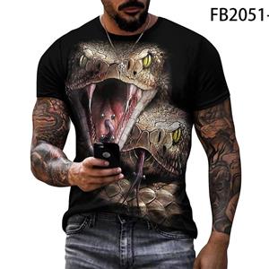 Personalized Printed Classic Horror Snake Graphic T Shirt Men Vintage Punk Tee Fashion Street Men's Casual Sport Clothing Retro Cool Tee Tops