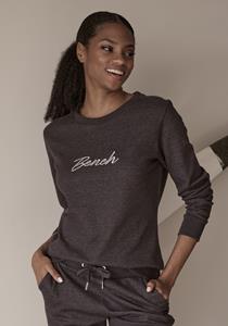 Bench. Sweatshirt "-Loungeshirt", mit glänzender Logostickerei, Loungewear