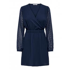 Only Lisa L/s Short Dress Dress Blue BLAUW 