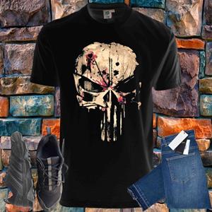 Shirtbude Punisher Skull schwarz Print Tshirt