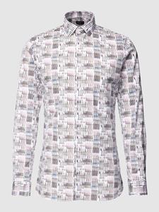 OLYMP No. Six Super slim fit zakelijk overhemd met all-over motief, model 'Nick'
