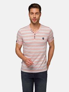 WAM Denim Doenga Striped V-neck Pink T-Shirt-