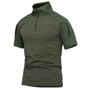 ReFire Gear zomer korte mouw militair tactisch shirt mannen 1/4 rits ademend katoen legeruniform combat t-shirt