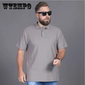 WTEMPO Extra grote maat Dad Ice Silk Mesh shirt met korte mouwen Revers Compassionate Summer Thin Men's Fat Loose T-shirt