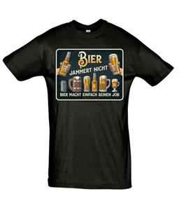 Shirtbude Bier jammert nicht Party Trink Spruch Alkohol Tshirt