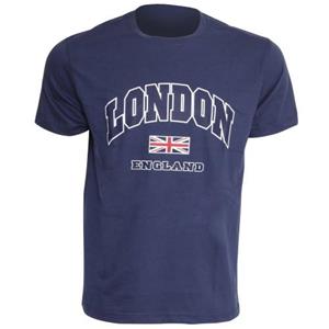 England Heren London  print 100% katoenen casual T-shirt/top met korte mouwen