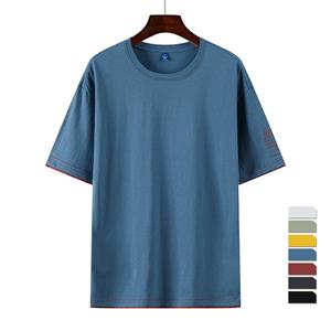 Zirunking 2021 Bilateraal T-shirt 100% katoenen massief T-shirt Unisex causaal O-hals T-shirt mannelijk / vrouwelijk hoogwaardig klassiek tops ZKSHUANGBIAN