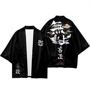 Just Fashion X Zomer Japanse Stijl Kat Samurai Kimono Streetwear Mannen Vrouwen Vest Japan Harajuku Anime Robe Anime Kleding Casual Outfit