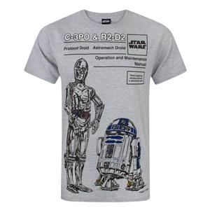 Star Wars Mens C-3PO And R2-D2 T-Shirt