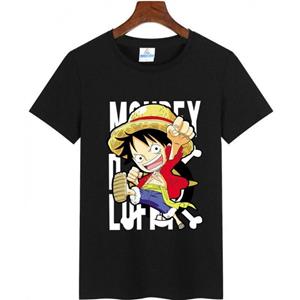 FT T Shirts T-shirts uit één stuk Luffy-print Mannelijke casual zomertops