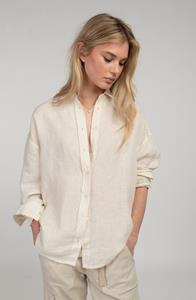 Moscow  Buttons Blouse Gestreept Beige