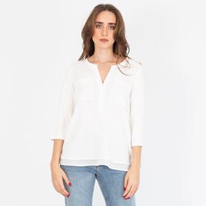 Milano italy  Blouse met Geweven Voorkant Wit