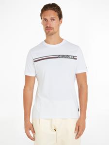 Tommy Hilfiger T-Shirt "MONOTYPE CHEST STRIPE TEE", mit Markenlogo