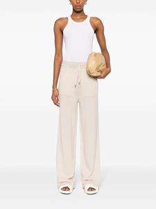 Lorena Antoniazzi high-waisted drawstring knitted trousers - Beige