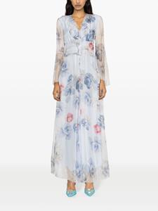 Blugirl Maxi-jurk met bloemenprint - Blauw