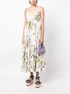 Erdem Maxi-jurk met bloemenprint - Wit