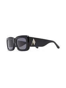 The Attico Marfa zonnebril met rechthoekig montuur - Zwart