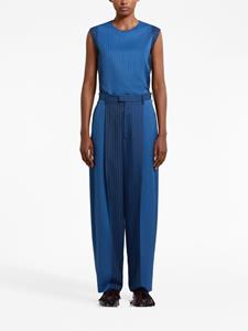 Marni Broek met krijtstreep - Blauw