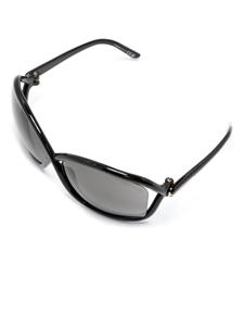 TOM FORD Eyewear Bettina zonnebril met rechthoekig montuur - Zwart