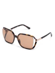 TOM FORD Eyewear Solange oversized-frame sunglasses - Bruin