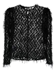Rodebjer Marville semi-transparante blouse - Zwart
