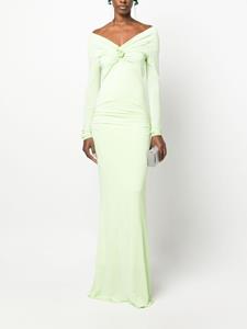 Blumarine Maxi-jurk met bardot hals - Groen