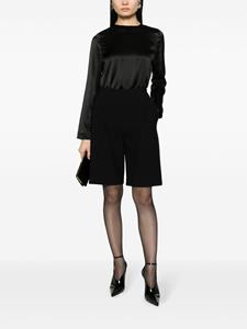 Saint Laurent Blouse met keyhole detail - Zwart