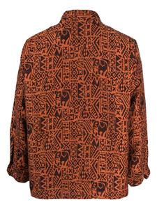 BEAMS PLUS Overhemd met batik patroon - Oranje