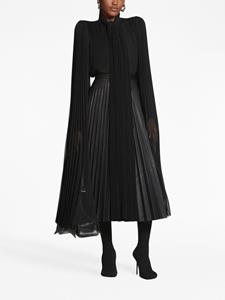 Balenciaga Blouse met geplooide mouwen - Zwart