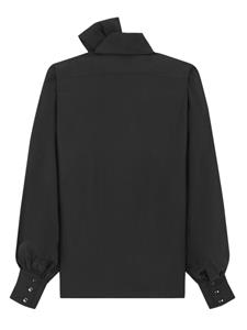 Saint Laurent Overhemd met lavalliere kraag - Zwart