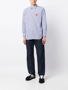 Comme Des Garçons Play Overhemd met hartpatch - Blauw