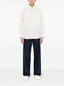 Craig Green Overhemd met geborduurde streep - Wit