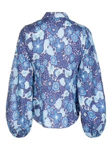 Faithfull the Brand Las Brisas floral-print linen shirt - Blauw