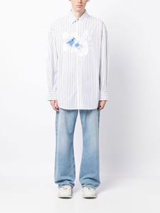 Feng Chen Wang Overhemd met bloemenprint - Wit